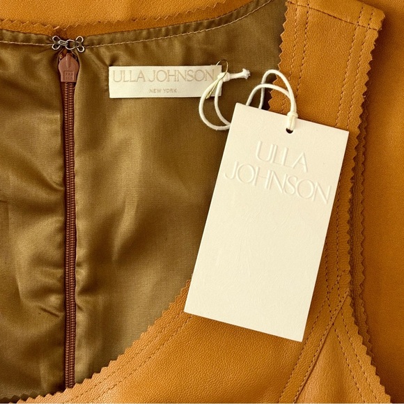 NWT Ulla Johnson Midi Sleeveless Belted Cordelia Leather Dress - Picture 8 of 10